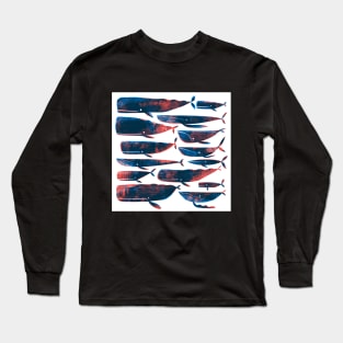 Printed whales White Long Sleeve T-Shirt